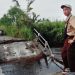 Jembatan Menuju Kantor Camat Sasak Ranah Pasisir Ambruk