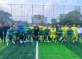 Laga Friendly Match Jurnalis Sumbar versus Lantas Polda Sumbar Berakhir Imbang