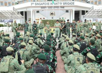 Yonif 411 Kostrad Wakili TNI AD Ikuti Latma Safkar Indopura ke-37 di Singapura