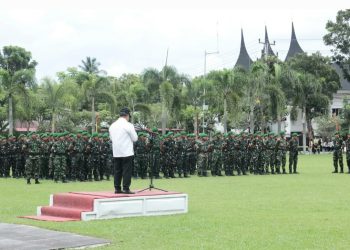 Bupati Agam Sambut 645 Prajurit Yonif 897/TP Singgalang di Lubuk Basung