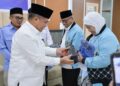 Bupati Agam Lepas Sebanyak 52 Nasabah Bank Nagari Cabang Lubuk Basung Berangkat ke Tanah Suci