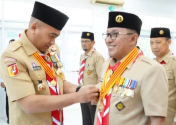 Audy Joinaldi Lantik Eka Putra Jadi Ketua Mabicab Gerakan Pramuka Tanah Datar