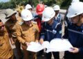 Bupati Tanah Datar Eka Putra Tinjau Progres Pembangunan Sabo Dam Sungai Jambu