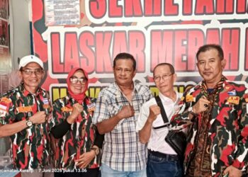 Macab Laskar Merah Putih (LMP) Padang dan Padang Pariaman Dukung Pelaksanaan Rapimnas LMP 2026
