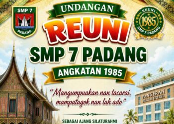 Bakal Pecah, Reuni Akbar 41 Tahun Angkatan 1985 SMPN 7 Padang Digelar 8 Agustus 2026